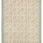 Needlepoint Bej Pamuk Üzerine Yün El Dokuma Halı-182x290