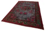 Oyma Kırmızı Pamuk Üzerine Yün El Dokuma Kilim-196x302 - Görsel 3