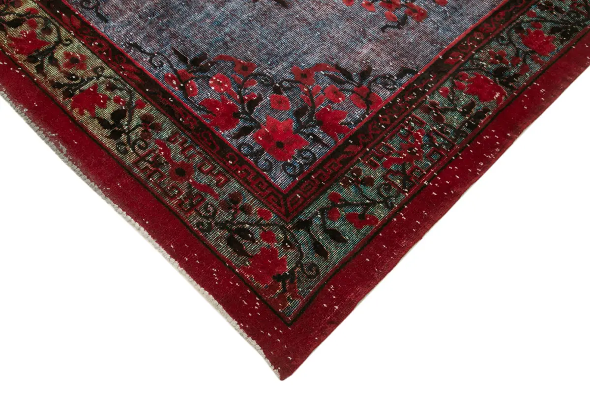 Oyma Kırmızı Pamuk Üzerine Yün El Dokuma Kilim-196x302 - Görsel 4