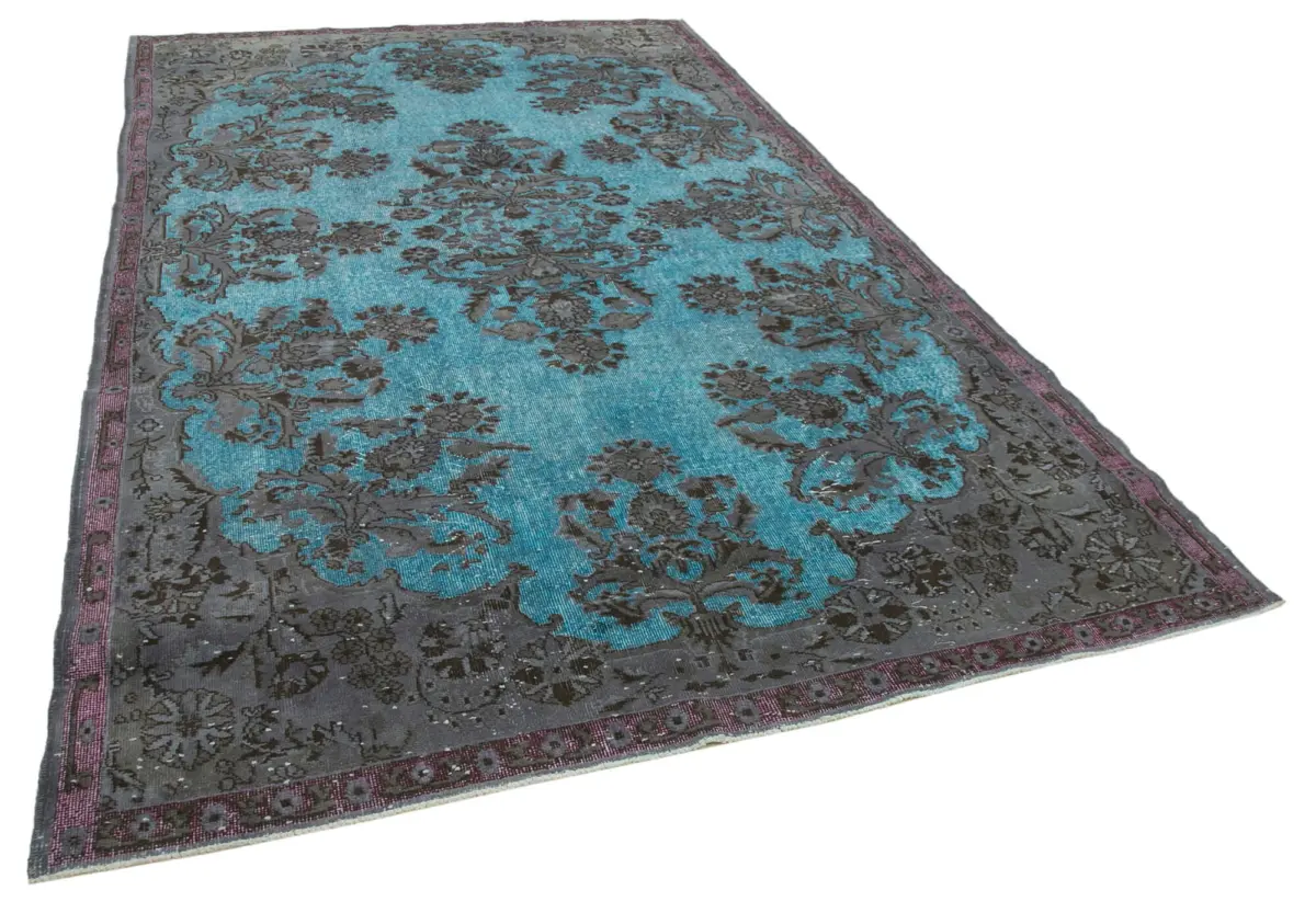 Oyma Mavi Pamuk Üzerine Yün El Dokuma Kilim-200x319 - Görsel 2