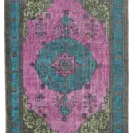 Oyma Pembe Pamuk Üzerine Yün El Dokuma Kilim-227x319