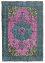 Oyma Pembe Pamuk Üzerine Yün El Dokuma Kilim-227x319
