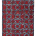 Oyma kır Pamuk Üzerine Yün El Dokuma Kilim-173x296