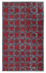 Oyma kır Pamuk Üzerine Yün El Dokuma Kilim-173x296