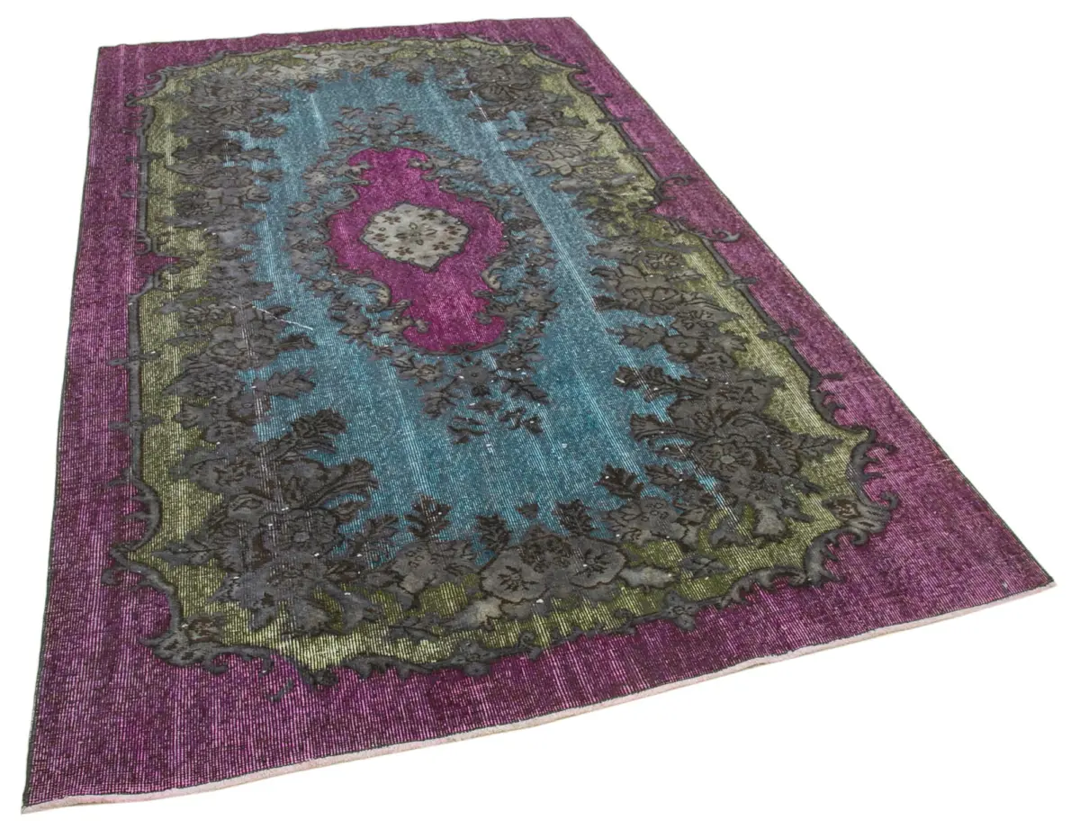 Oyma Mor Pamuk Üzerine Yün El Dokuma Kilim-164x275 - Görsel 2