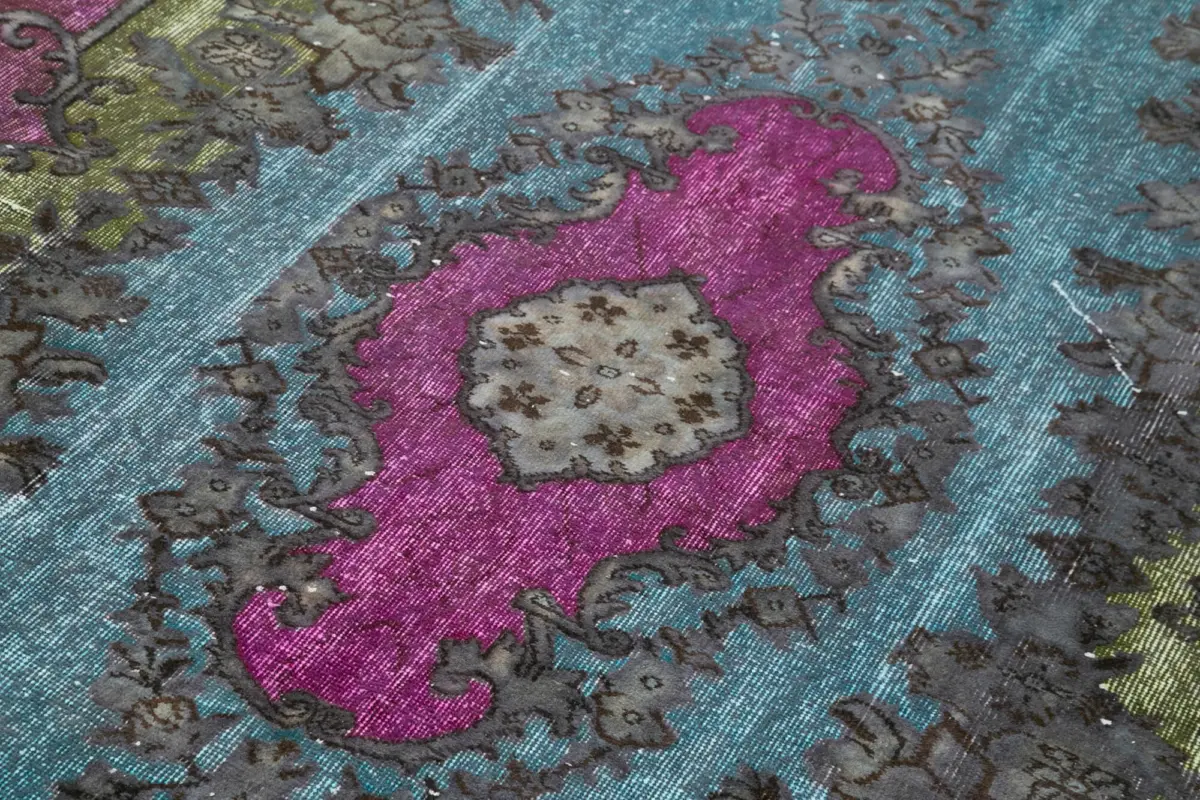 Oyma Mor Pamuk Üzerine Yün El Dokuma Kilim-164x275 - Görsel 5