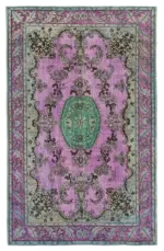 Oyma Pembe Pamuk Üzerine Yün El Dokuma Kilim-175x278