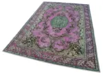 Oyma Pembe Pamuk Üzerine Yün El Dokuma Kilim-175x278 - Görsel 3