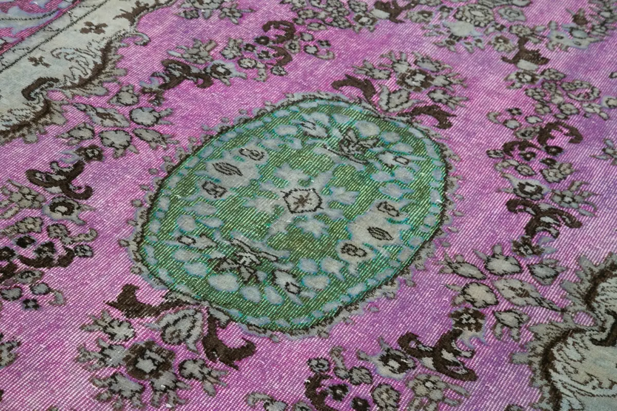 Oyma Pembe Pamuk Üzerine Yün El Dokuma Kilim-175x278 - Görsel 5