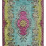 Oyma Pembe Pamuk Üzerine Yün El Dokuma Kilim-170x272
