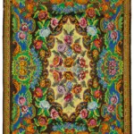 Moldovian Klasik Göbekli Kahverengi Pamuk Üzerine Yün El Dokuma Kilim-224x345