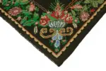 Moldovian Klasik Göbekli Siyah Pamuk Üzerine Yün El Dokuma Kilim-207x324 - Görsel 4