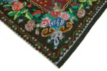 Moldovian Klasik Göbekli Siyah Pamuk Üzerine Yün El Dokuma Kilim-200x320 - Görsel 4