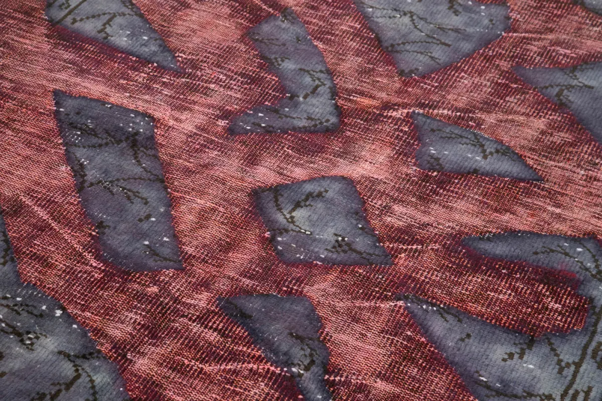 Oyma Mor Pamuk Üzerine Yün El Dokuma Kilim-157x264 - Görsel 5