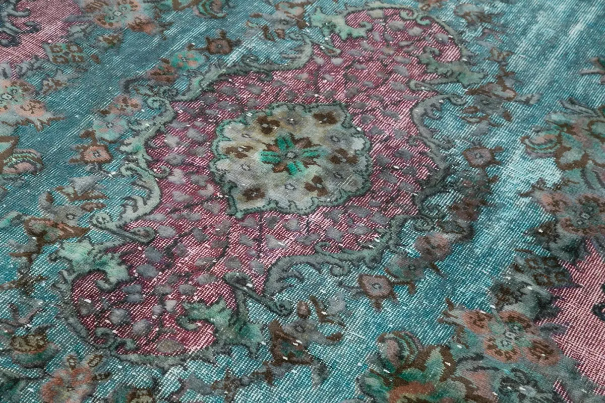 Oyma Mavi Pamuk Üzerine Yün El Dokuma Kilim-170x272 - Görsel 5