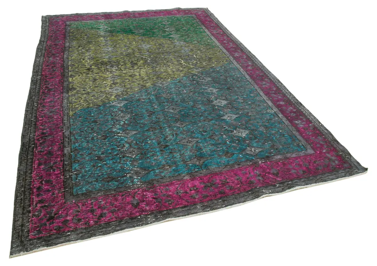Oyma Fuşya Pamuk Üzerine Yün El Dokuma Kilim-205x303 - Görsel 2