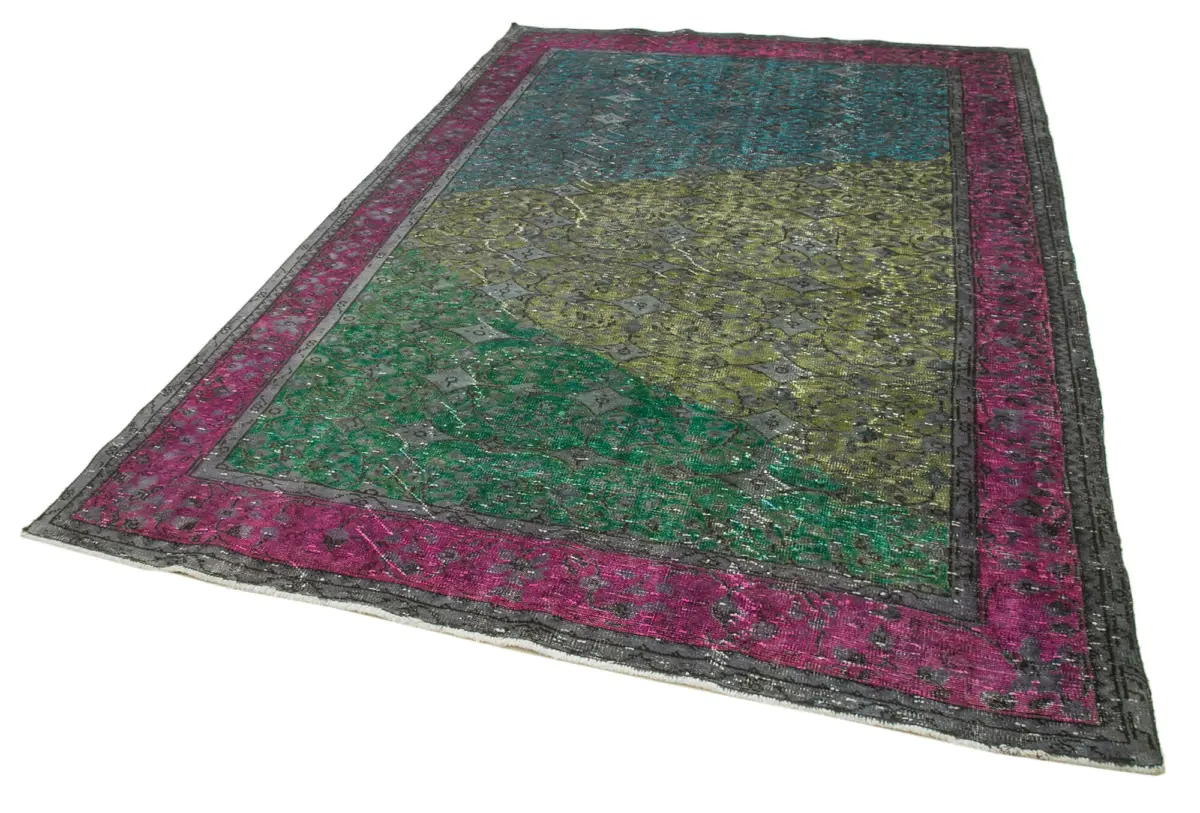 Oyma Fuşya Pamuk Üzerine Yün El Dokuma Kilim-205x303 - Görsel 3