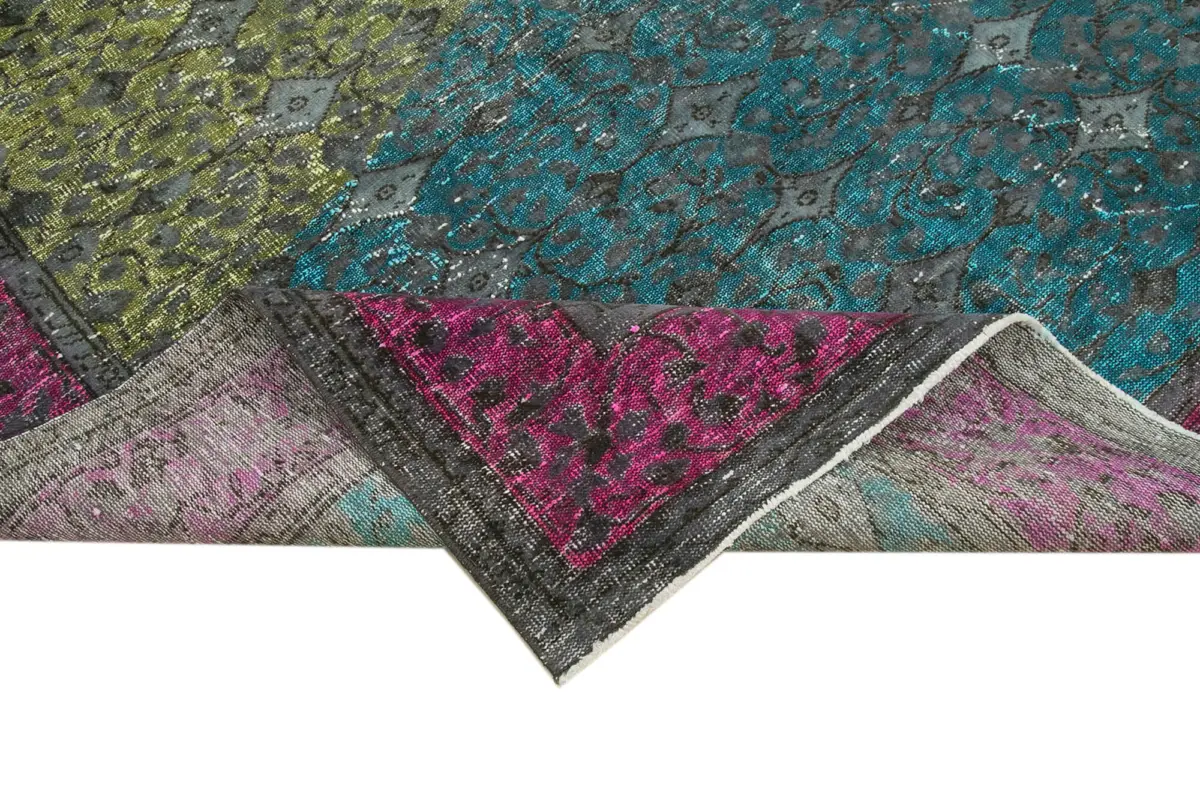 Oyma Fuşya Pamuk Üzerine Yün El Dokuma Kilim-205x303 - Görsel 6