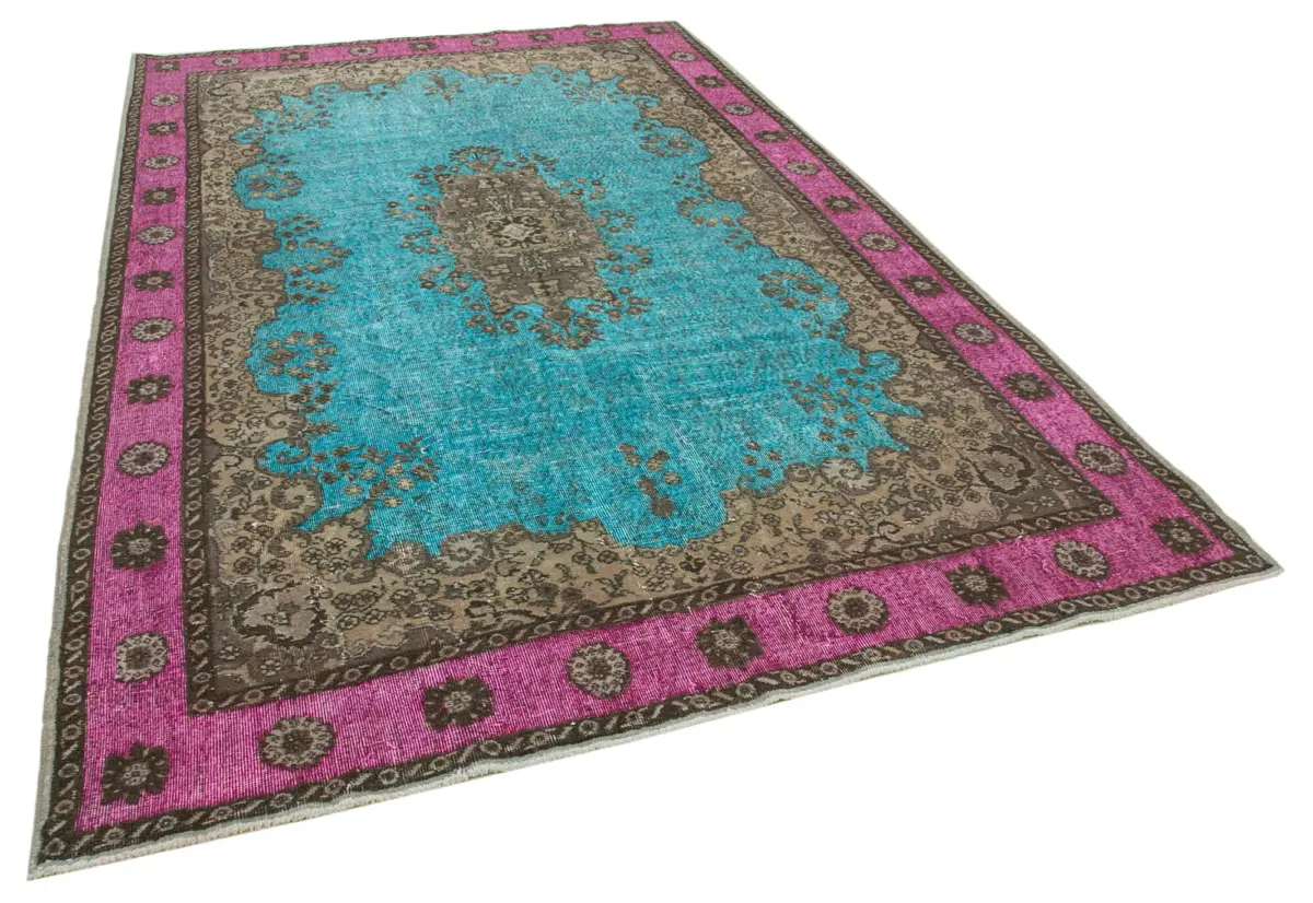 Oyma Turkuaz Pamuk Üzerine Yün El Dokuma Kilim-209x326 - Görsel 2