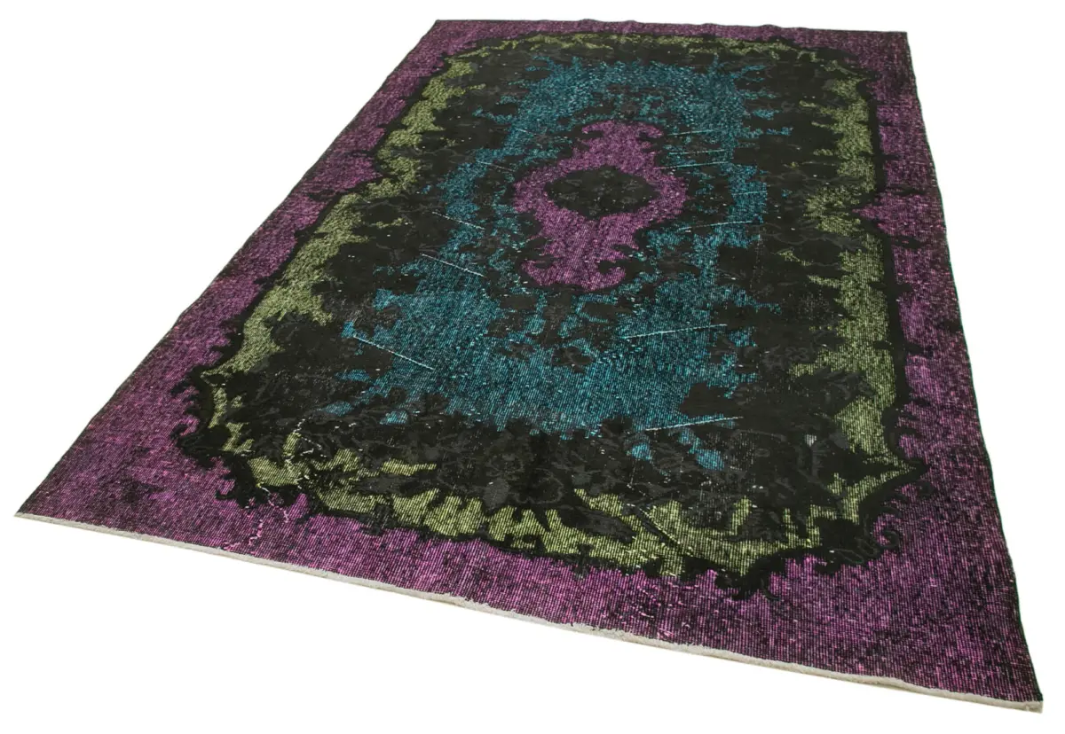 Oyma Mor Pamuk Üzerine Yün El Dokuma Kilim-188x295 - Görsel 3