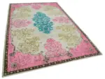 Oyma Pembe Pamuk Üzerine Yün El Dokuma Kilim-190x290 - Görsel 2