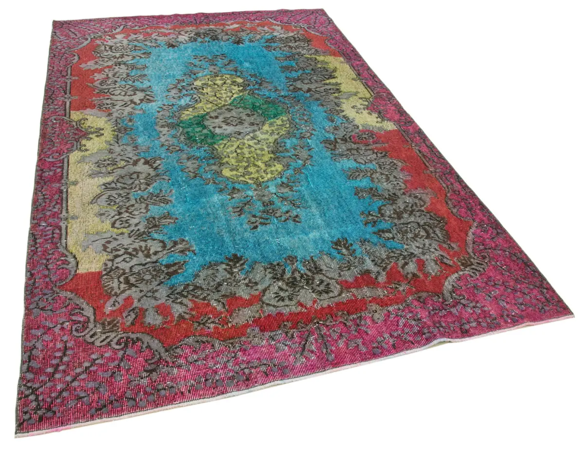 Oyma Multi Pamuk Üzerine Yün El Dokuma Kilim-180x280 - Görsel 2