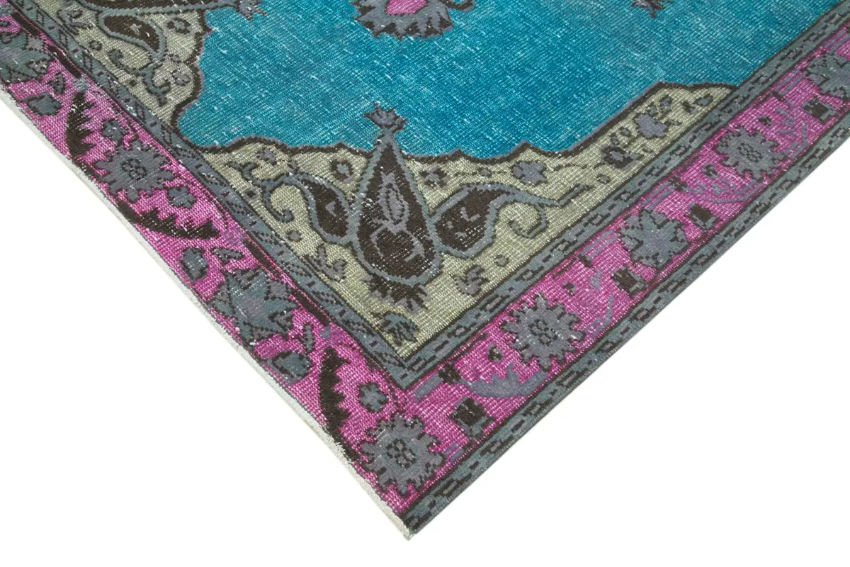 Oyma Fuşya Pamuk Üzerine Yün El Dokuma Kilim-152x265 - Görsel 4