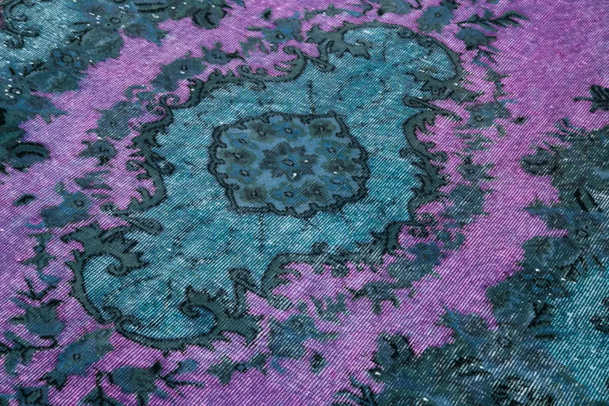 Oyma Mavi Pamuk Üzerine Yün El Dokuma Kilim-174x275 - Görsel 5