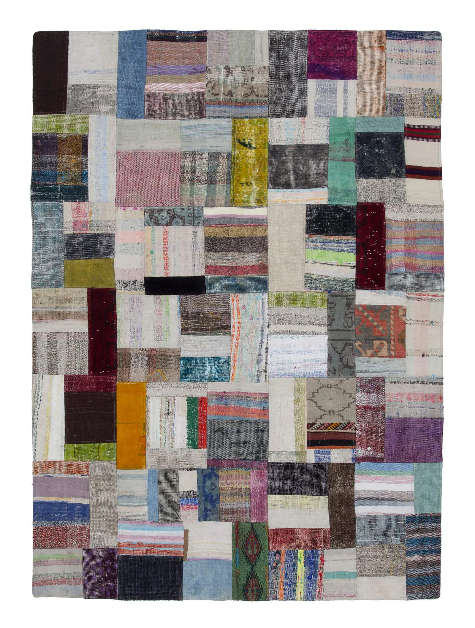 Rc_22487_1_Multicolor_Oriental_Kilim_Patchwork_Rugs Chaput Patchwork Multi Renk Pamuk Üzerine Yün El Dokuma Kilim-173x238 - Görsel 1