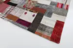 Chaput Patchwork Multi Renk Pamuk Üzerine Yün El Dokuma Kilim-171x240 - Görsel 4
