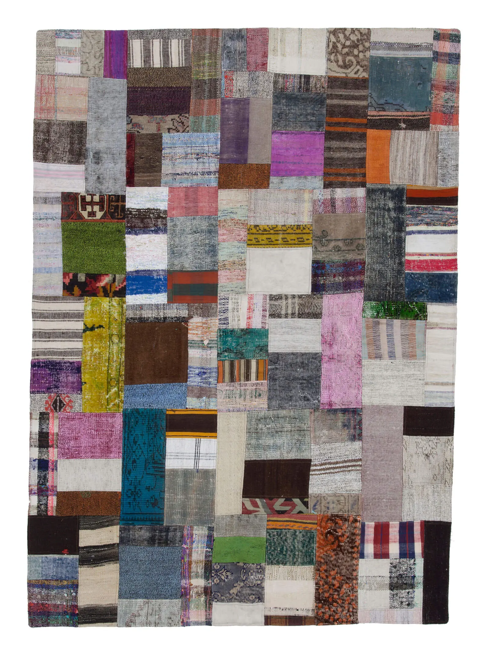 Rc_22490_1_Multicolor_Oriental_Kilim_Patchwork_Rugs Chaput Patchwork Multi Renk Pamuk Üzerine Yün El Dokuma Kilim-171x241 - Görsel 1