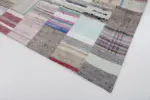Chaput Patchwork Multi Renk Pamuk Üzerine Yün El Dokuma Kilim-200x298 - Görsel 4