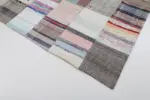 Chaput Patchwork Multi Renk Pamuk Üzerine Yün El Dokuma Kilim-201x299 - Görsel 4