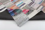 Chaput Patchwork Multi Renk Pamuk Üzerine Yün El Dokuma Kilim-201x298 - Görsel 5
