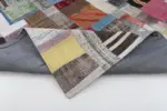 Chaput Patchwork Multi Renk Pamuk Üzerine Yün El Dokuma Kilim-199x303 - Görsel 5