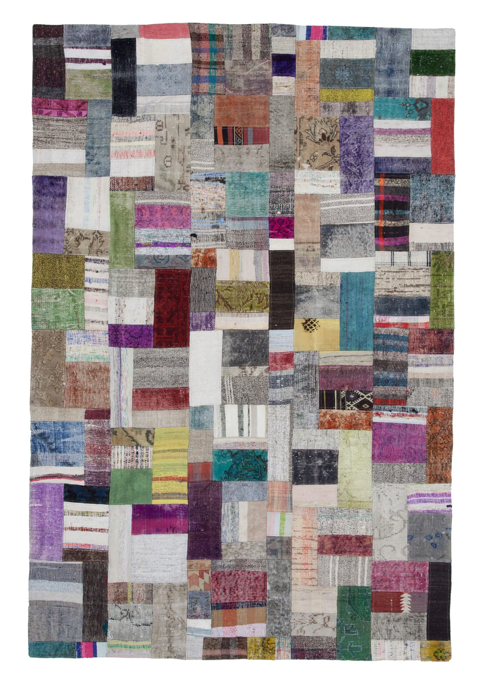 Rc_22506_1_Multicolor_Oriental_Kilim_Patchwork_Rugs Chaput Patchwork Multi Renk Pamuk Üzerine Yün El Dokuma Kilim-200x300 - Görsel 1