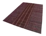 Chaput Patchwork Multi Renk Pamuk Üzerine Yün El Dokuma Kilim-205x300 - Görsel 2