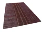 Chaput Patchwork Multi Renk Pamuk Üzerine Yün El Dokuma Kilim-205x300 - Görsel 3