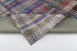 Chaput Patchwork Multi Renk Pamuk Üzerine Yün El Dokuma Kilim-191x303 - Görsel 5