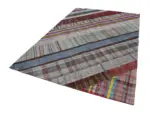 Chaput Patchwork Multi Renk Pamuk Üzerine Yün El Dokuma Kilim-206x299 - Görsel 2