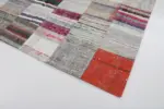 Chaput Patchwork Bej Renk Pamuk Üzerine Yün El Dokuma Kilim-210x300 - Görsel 4