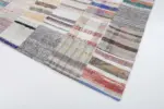 Chaput Patchwork Bej Renk Pamuk Üzerine Yün El Dokuma Kilim-200x300 - Görsel 4