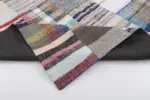 Chaput Patchwork Multi Renk Pamuk Üzerine Yün El Dokuma Kilim-200x302 - Görsel 5