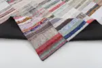 Chaput Patchwork Bej Renk Pamuk Üzerine Yün El Dokuma Kilim-201x299 - Görsel 5