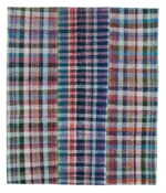 Chaput Patchwork Multi Renk Pamuk Üzerine Yün El Dokuma Kilim-256x305