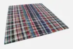Chaput Patchwork Multi Renk Pamuk Üzerine Yün El Dokuma Kilim-256x305 - Görsel 3