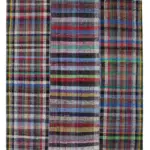 Chaput Patchwork Multi Renk Pamuk Üzerine Yün El Dokuma Kilim-257x307