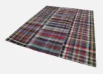 Chaput Patchwork Multi Renk Pamuk Üzerine Yün El Dokuma Kilim-257x307 - Görsel 2