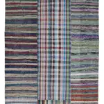 Chaput Patchwork Multi Renk Pamuk Üzerine Yün El Dokuma Kilim-252x307