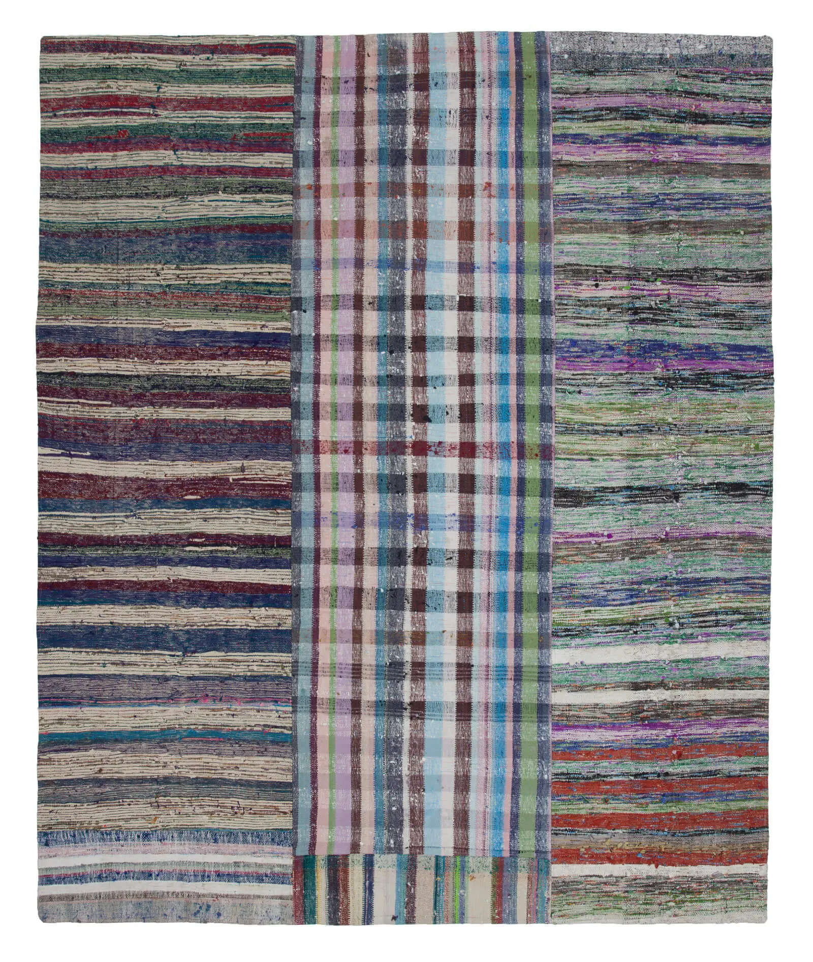 Rc_22549_1_Multicolor_Oriental_Kilim_Patchwork_Rugs Chaput Patchwork Multi Renk Pamuk Üzerine Yün El Dokuma Kilim-252x307 - Görsel 1